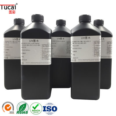 Bright Color Fast Dry Ink Durable Uv Curable Ink For Ricoh G4 G5 KONICA Printhead
