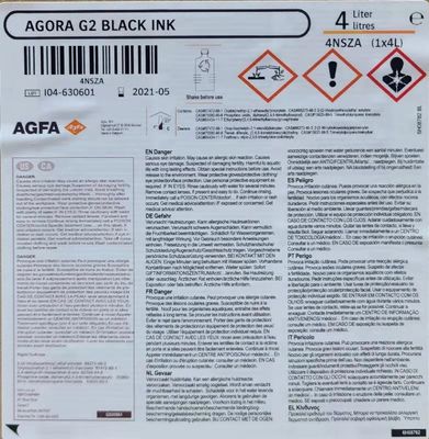 Agfa G2 Single PASS UV Ink 1000ml/Bottle Black Label Printing Ink For Rioch G5 G6 Toshiba