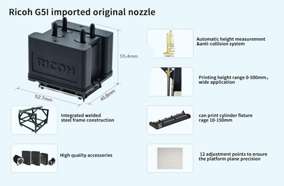 1200mm Ricoh G5I Printhead Digital Printing Machine Head 900x 900mm 5 - 10sqm/h