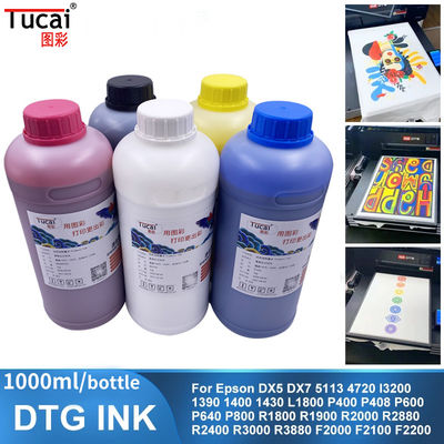 1000ML DTG Pigment Ink White Textile Garment Fabric Printer Ink For Epson Dx6 Dx7 Dx9