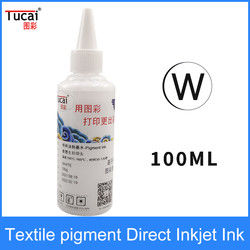 1000ML DTG Pigment Ink White Textile Garment Fabric Printer Ink For Epson Dx6 Dx7 Dx9