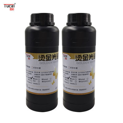 Resistant To Bending And Friction UV Bronzing Varnish For Epson Series Printhead